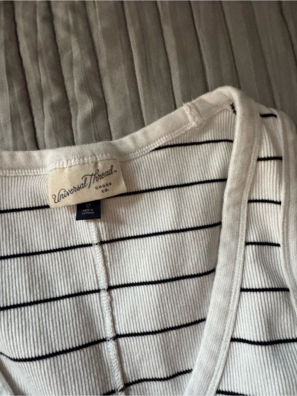 Universal Thread Red, Navy & White Ribbed Stripe Tank - Picture 3 of 3